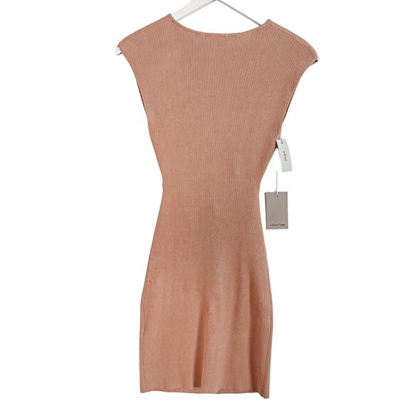 Aritzia Wilfred Free Cut-Out Knit Mini Dress Soft Terracotta - Picture 10 of 14